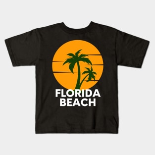 Florida Beach sunset Kids T-Shirt